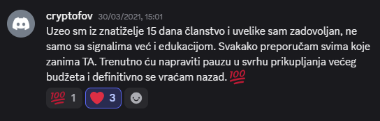 Iskustvo člana CTB Trading Advisory programa