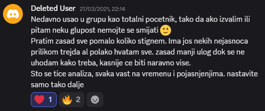 Iskustvo člana CTB Trading Advisory programa