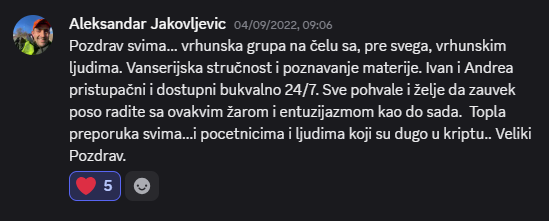 Iskustvo člana CTB Trading Advisory programa