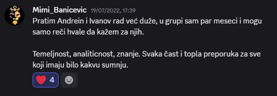 Iskustvo člana CTB Trading Advisory programa